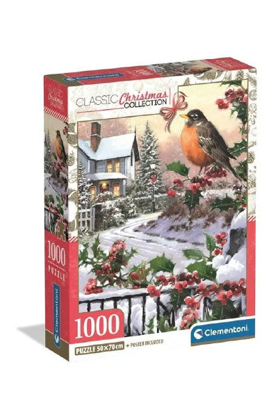 Puzzle Robin and Holly Bushes - Clementoni - 1000 Peças