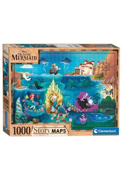 Puzzle Story Maps: Ariel - Clementoni - 1000 Peças