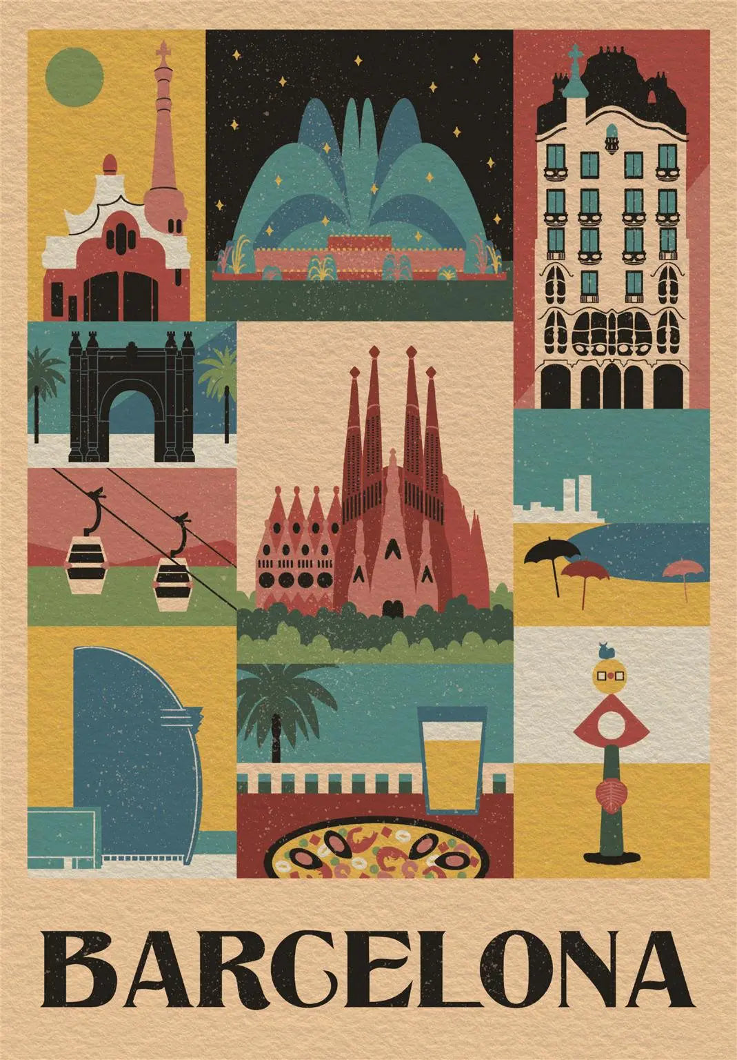 Puzzle Barcelona - Clementoni - 1000 Peças