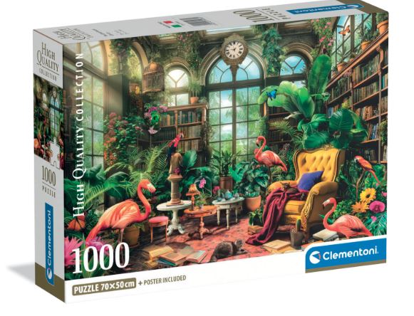 Puzzle The Greenhouse Library Clementoni 1000 piezas, caja