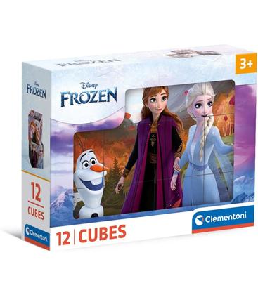 Puzzle de Cubos Frozen - Clementoni - 12 Cubos