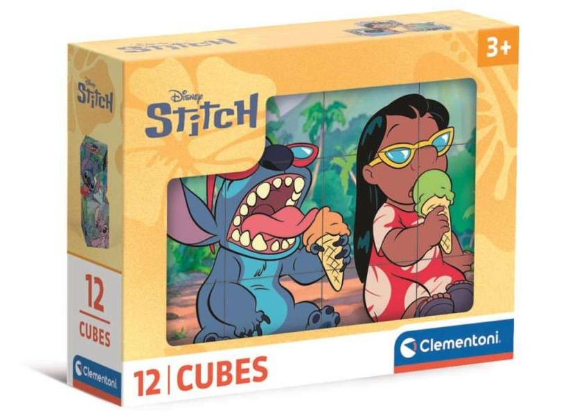 Puzzle de Cubos Stitch - Clementoni - 12 Cubos