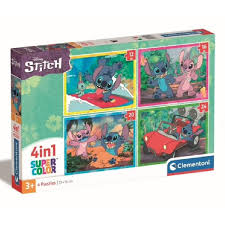 Puzzle 4 em 1 Stitch (Ref. 81511) - Clementoni