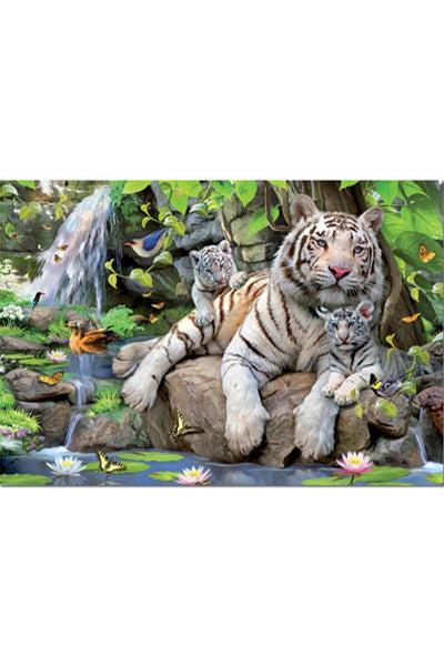Puzzle Tigres Brancos de Bengala - Educa - 1000 Peças