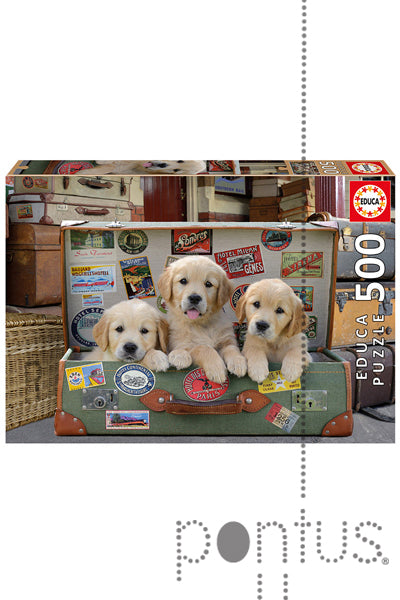 Mala Puzzle Cachorros na - Educa - 500 Peças