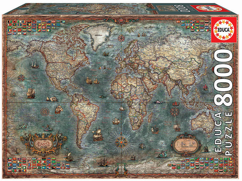 Puzzle Histórico do Mundo - Educa - 8000 Peças