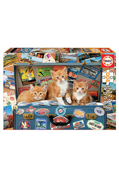 Puzzle Gatinhos Viajantes - Educa - 200 Peças