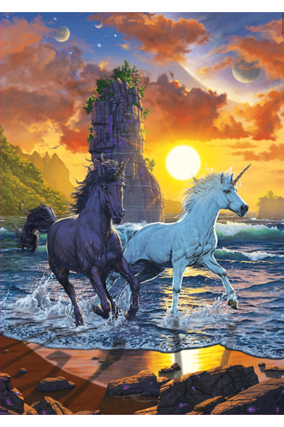 Puzzle Unicórnios Praia Vincent H - Educa - 1000 Peças