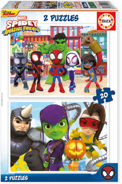 Puzzle Spidey and Friends - Educa - 2x20 Peças