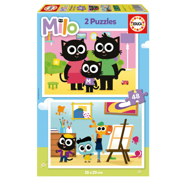 Puzzle Milo - Educa - 2x48 Peças