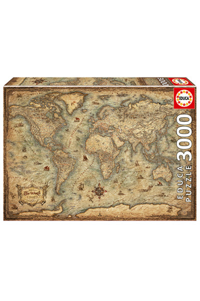 Puzzle Mapa Mundo - Educa - 3000 Peças