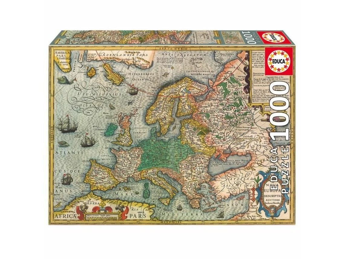 Puzzle Mapa da Europa - Educa - 1000 Peças