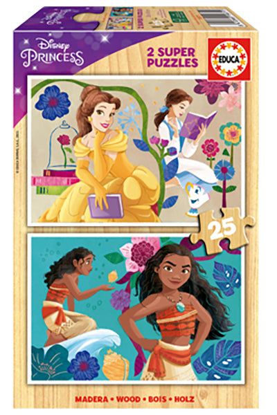 Puzzle Bela e Vaiana - Educa - 2x25 Peças
