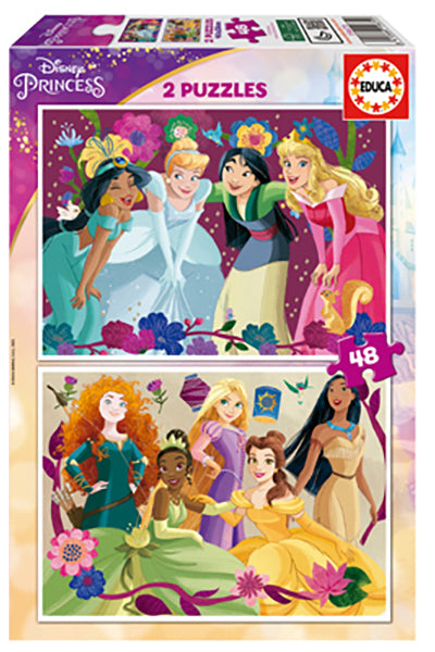 Puzzle Princesas Disney - Educa - 2x48 Peças