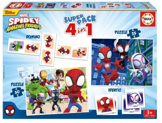 Puzzle 4 em 1 Spidey e Amigos - Educa