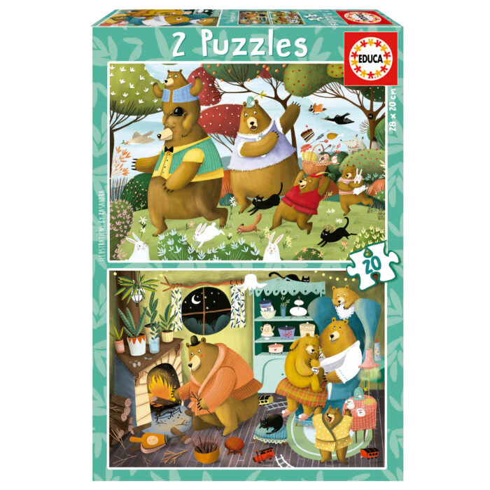 Puzzle Contos da Floresta - Educa - 2x20 Peças