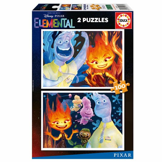 Puzzle Elemental Disney - Educa - 2x100 Teile