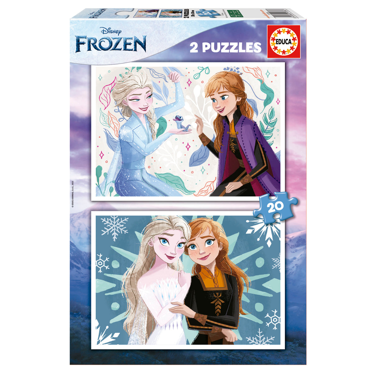 Puzzle Frozen - Educa - 2x20 Peças
