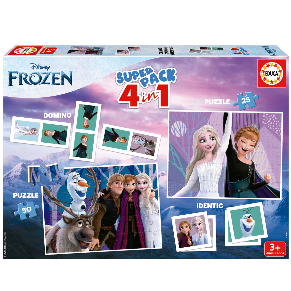 Puzzle 4 em 1 Frozen - Educa