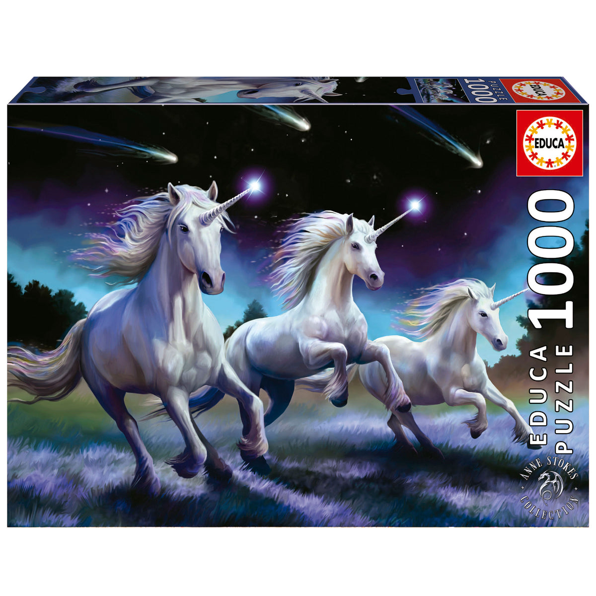 Puzzle Unicórnios Anne Stokes - Educa - 1000 Peças