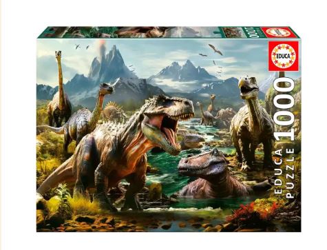 Puzzle Dinossauros Ferozes - Educa - 1000 Peças