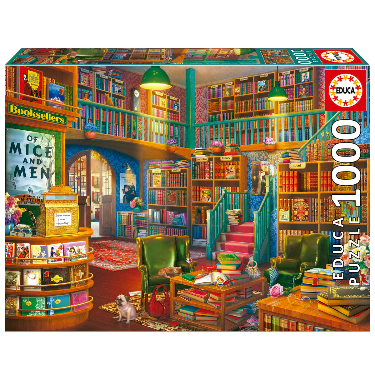 Puzzle Livraria - Educa - 1000 Peças