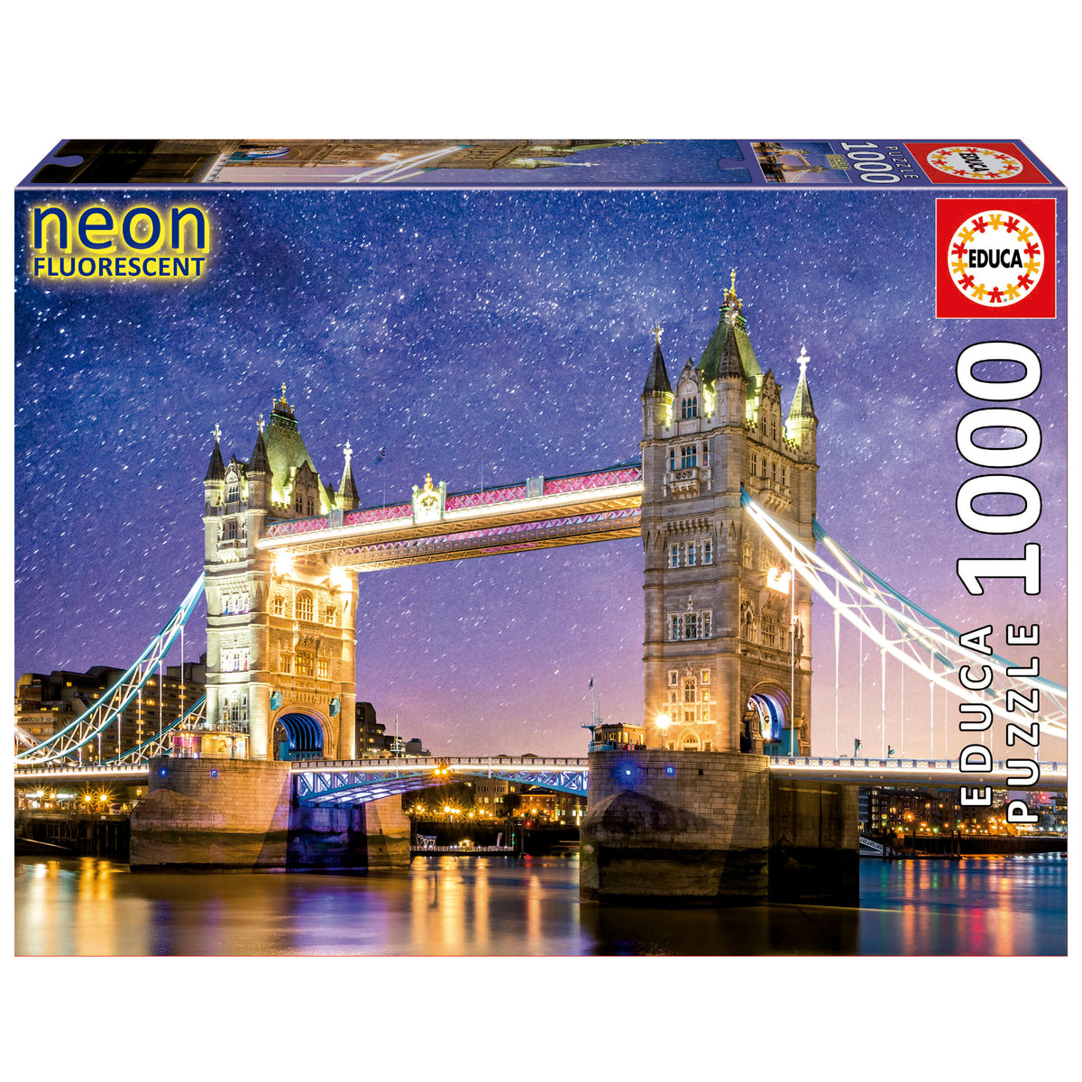 Puzzle Tower Bridge, London Neon - Educa - 1000 Peças