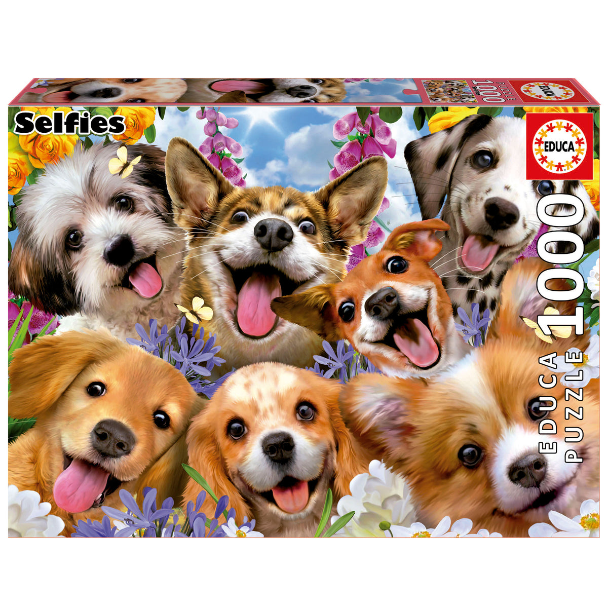 Puzzle Selfie de Cachorros - Educa - 1000 Peças