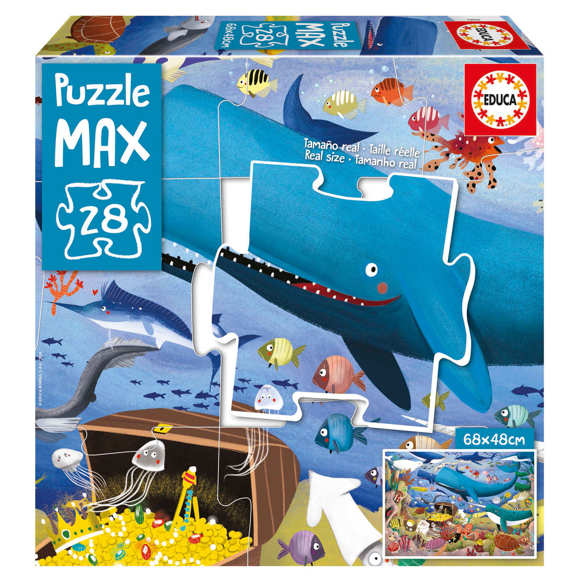 Puzzle Animais no Mar Max - Educa - 28 Peças