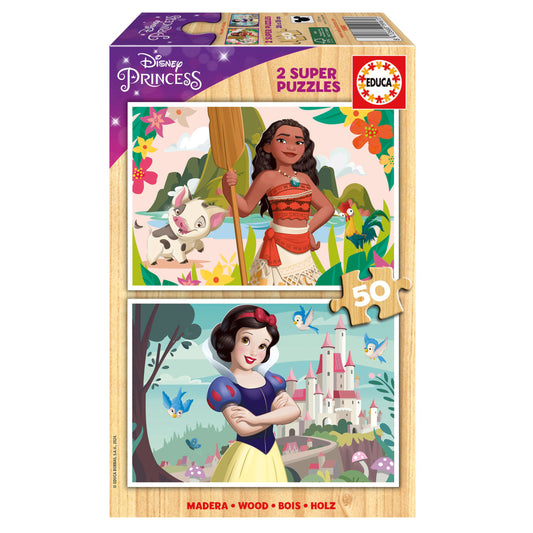 Puzzle Princesas Disney 2 - Educa - 2x50 Peças