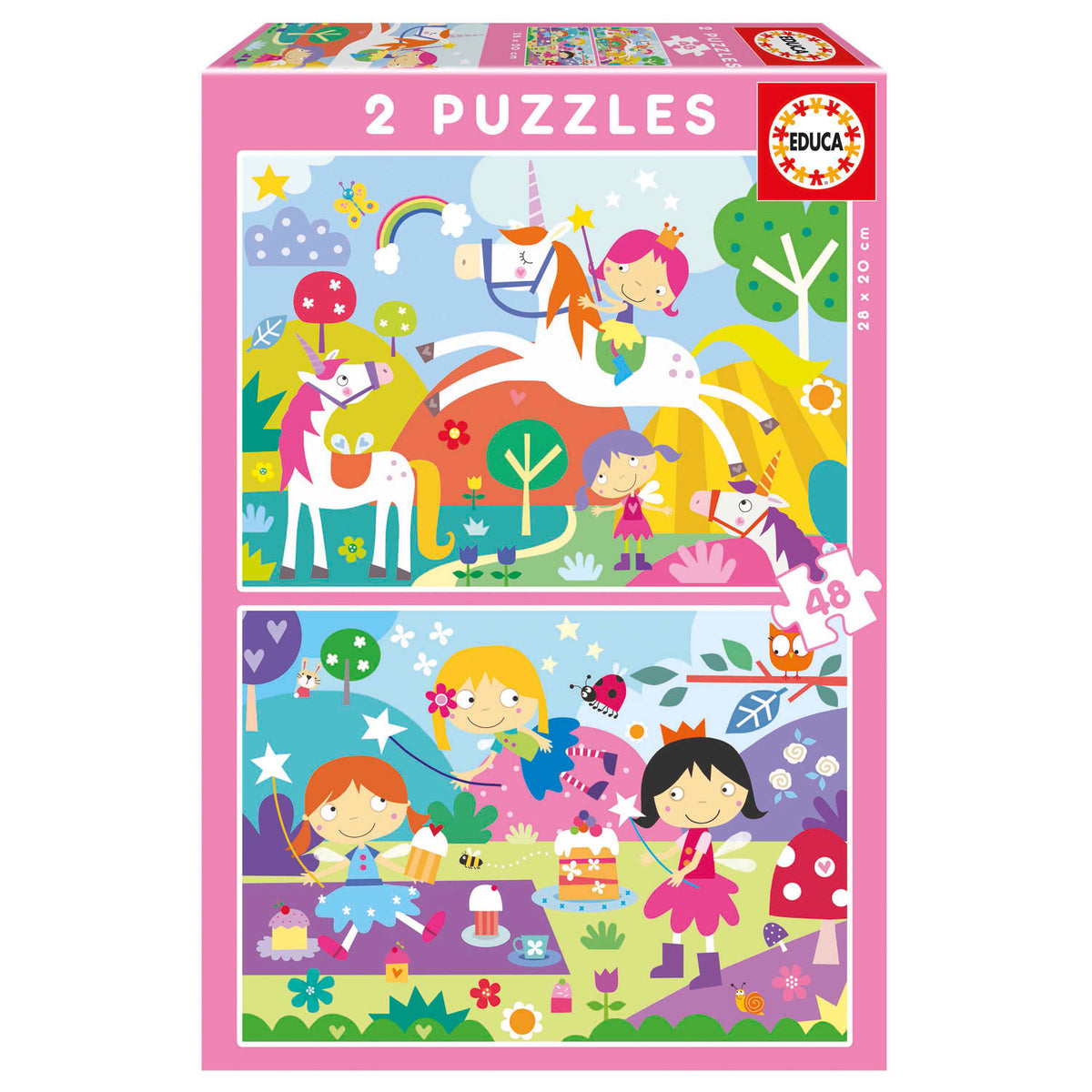 Puzzle Mundo de Fantasia - Educa - 2x48 Peças