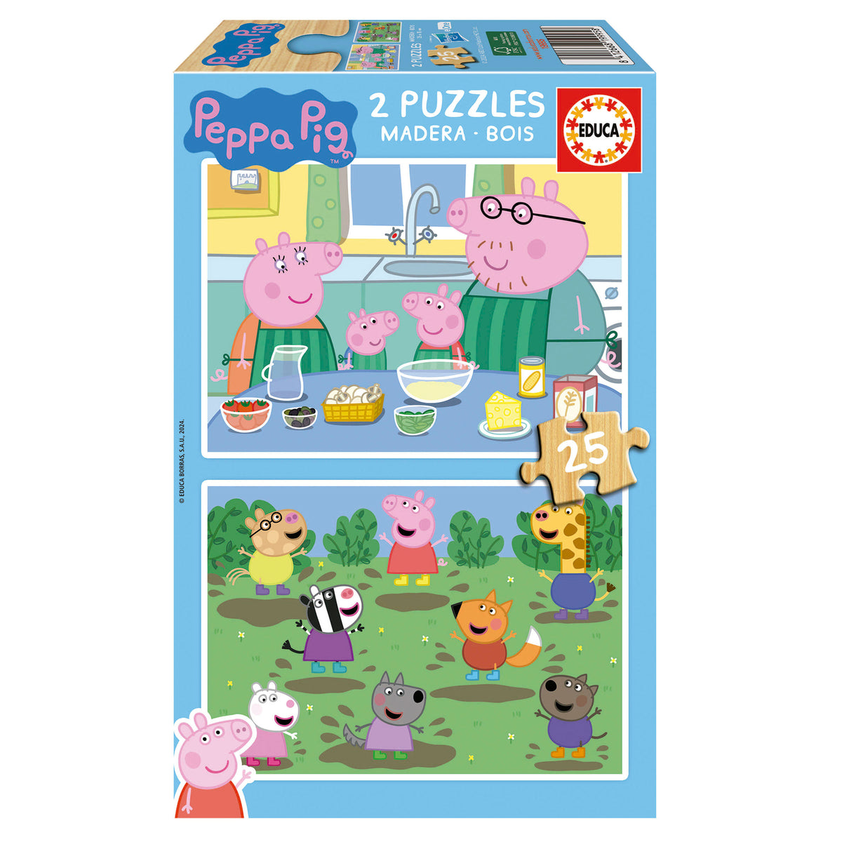 Puzzle Peppa Pig - Educa - 2x25 Peças
