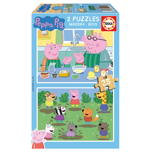 Puzzle Peppa Pig - Educa - 2x25 Piezas
