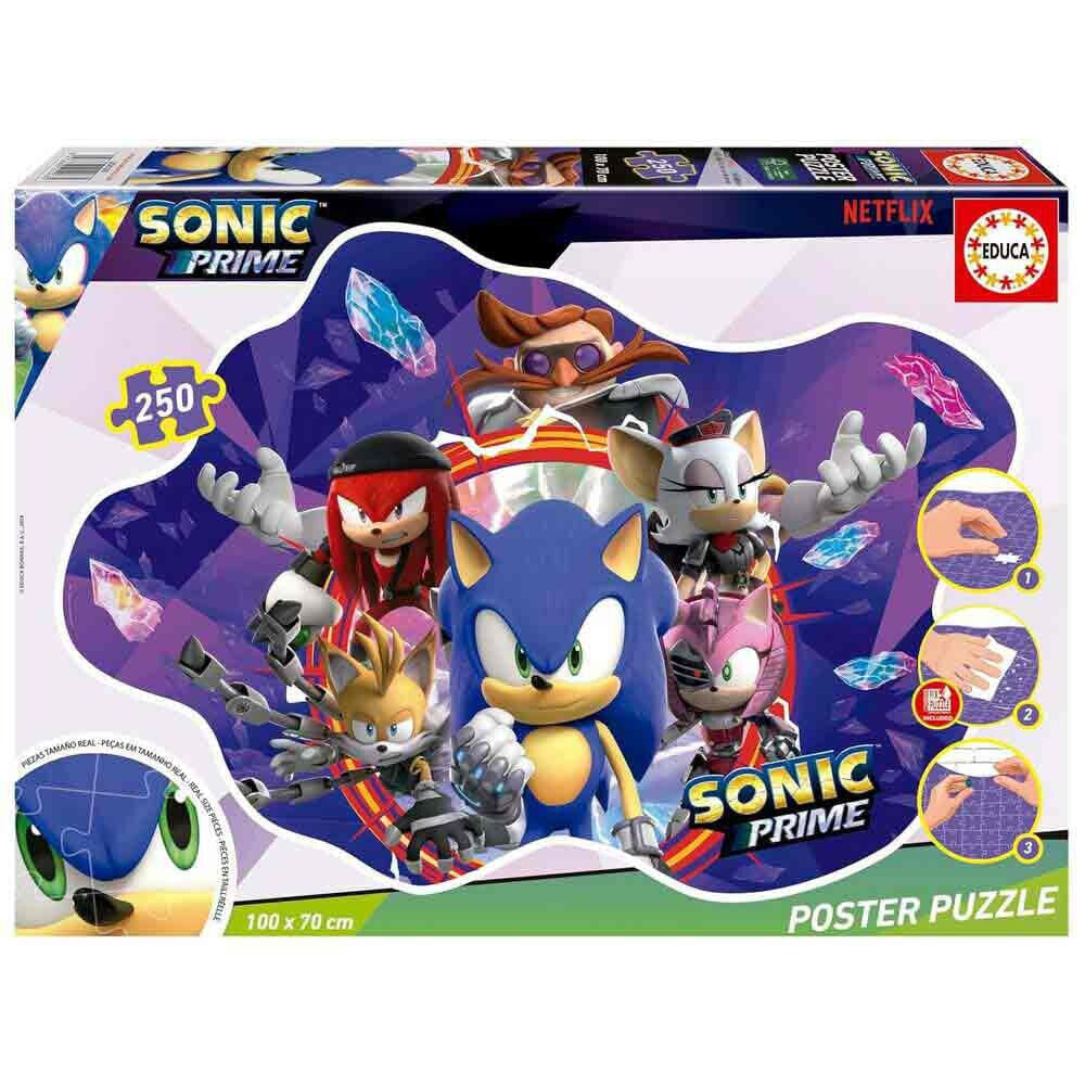 Puzzle Poster Sonic Prime - Educa - 250 Peças