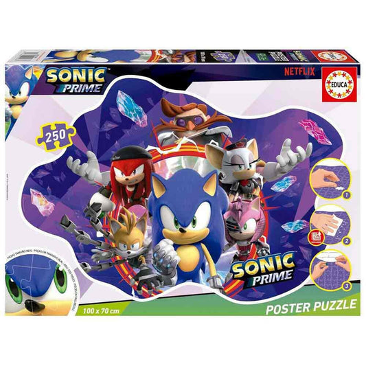Puzzle Póster Sonic Prime - Educa - 250 Piezas