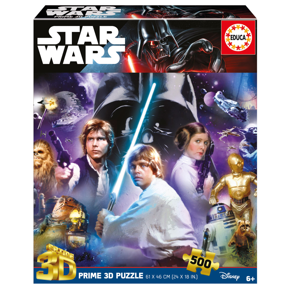 Puzzle Star Wars 3D Lenticular - Educa - 500 Peças