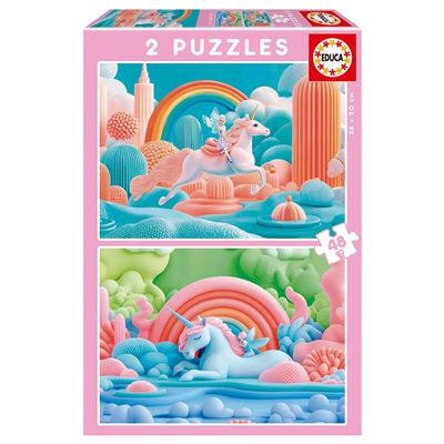 Puzzle Unicórnios Mágicos - Educa - 2x48 Peças