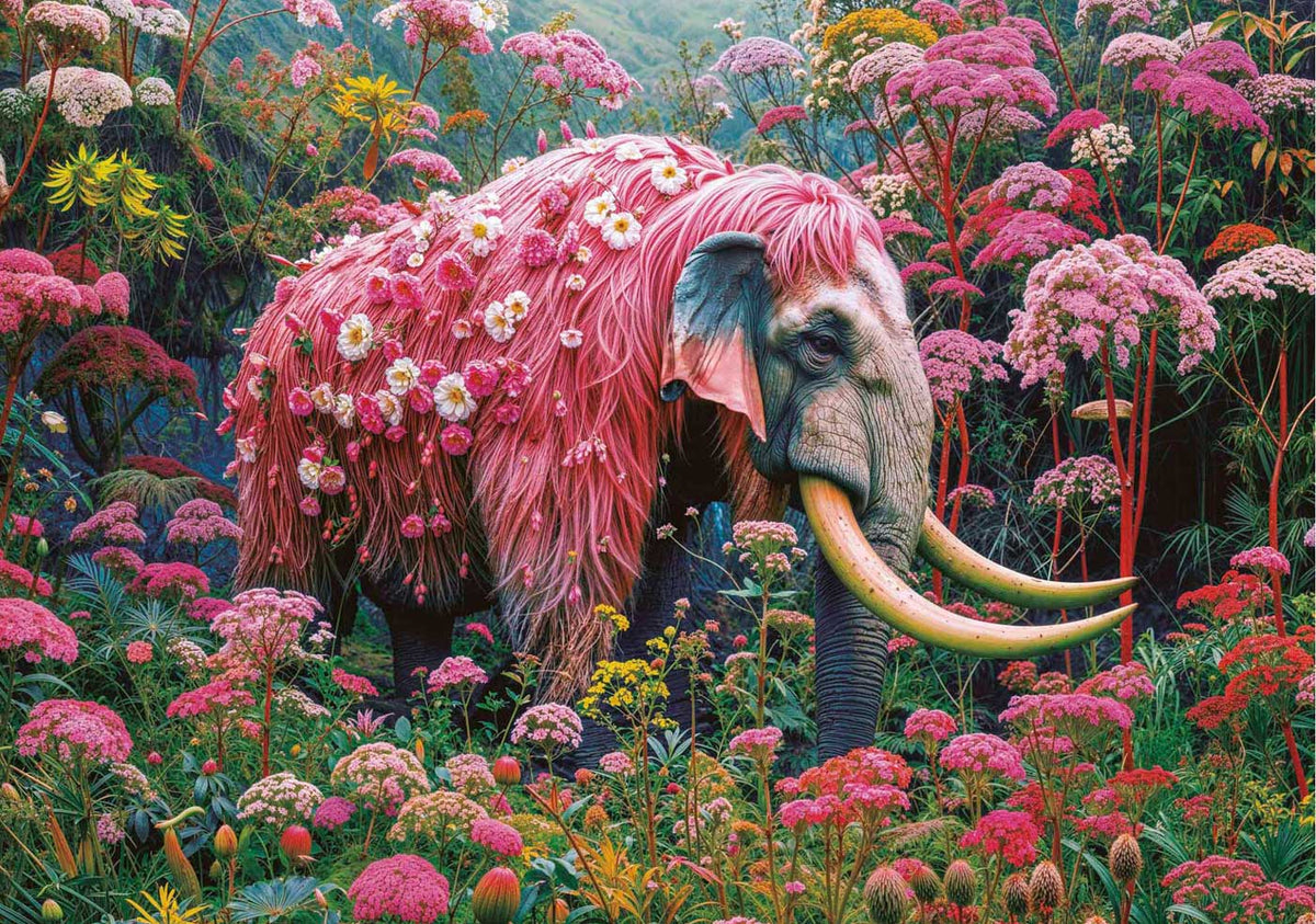 Puzzle Elefante Floral - Educa - 1000 Peças