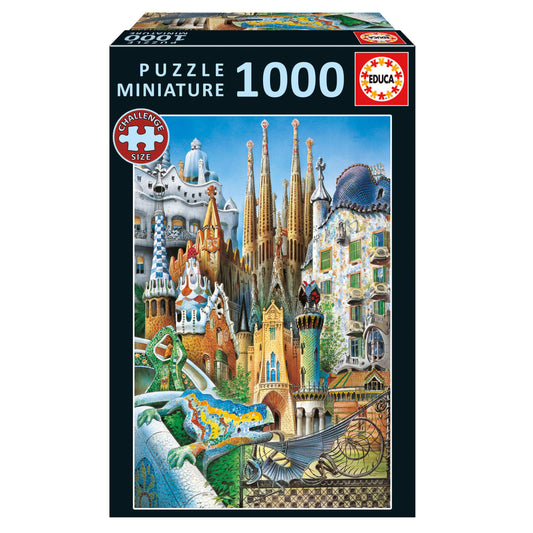 Puzzle Gaudí, Collage “Miniatura” - Educa - 1000 piezas