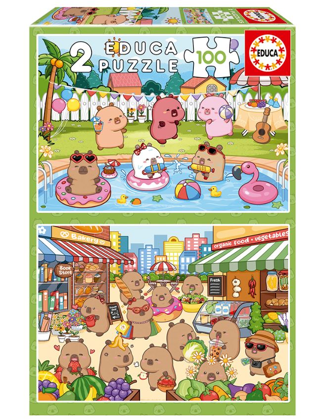 Puzzle Disney Capivaras - Educa - 2x100 Peças