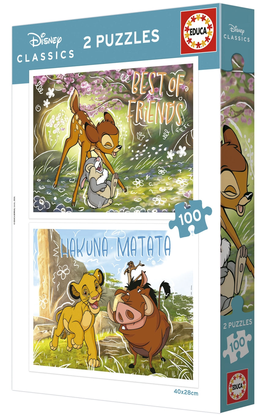 Puzzle Disney Classics - Educa - 2x100 Peças