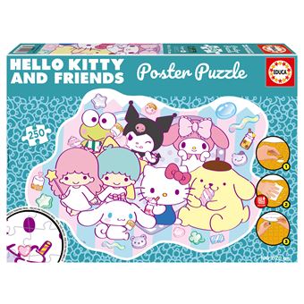 Puzzle Poster Hello Kitty & Friends - Educa - 250 Peças