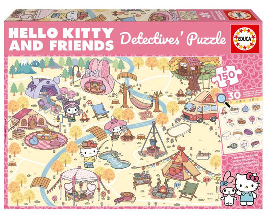 Puzzle Detectives Hello Kitty & Friends - Educa - 150 Piezas