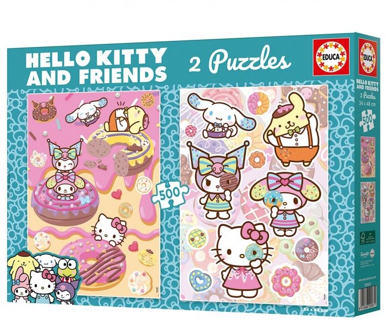 Puzzle Hello Kitty - Educa - 2x500 Peças