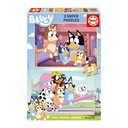 Bluey 2 in 1 Holzpuzzle – Educa – 2x25 Teile