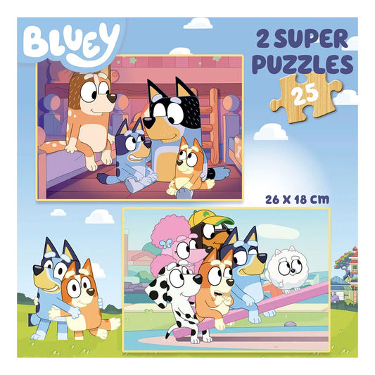 Bluey 2 in 1 Holzpuzzle – Educa – 2x25 Teile