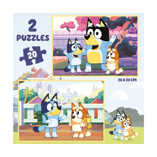 Koffer 2 Bluey Puzzles – Educa - 2x20 Teile