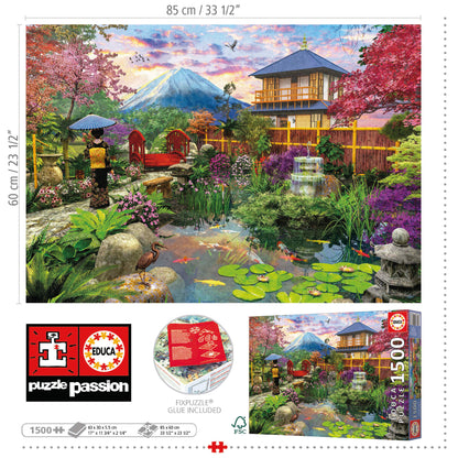 Puzzle Educa Jardim Japonês de 1500 Pçs