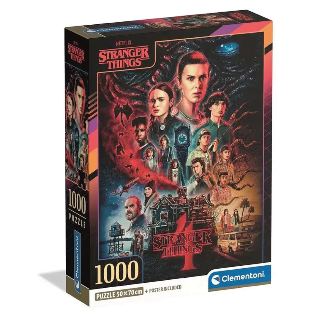 Puzzle Stranger Things + Poster S04 – Clementoni - 1000 peças