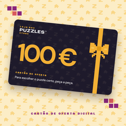 Cartão de oferta de 100 euros da Loja dos Puzzles